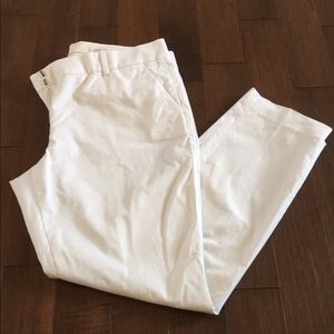 J.Crew White Cafe Capri Cropped Pants EUC 10
